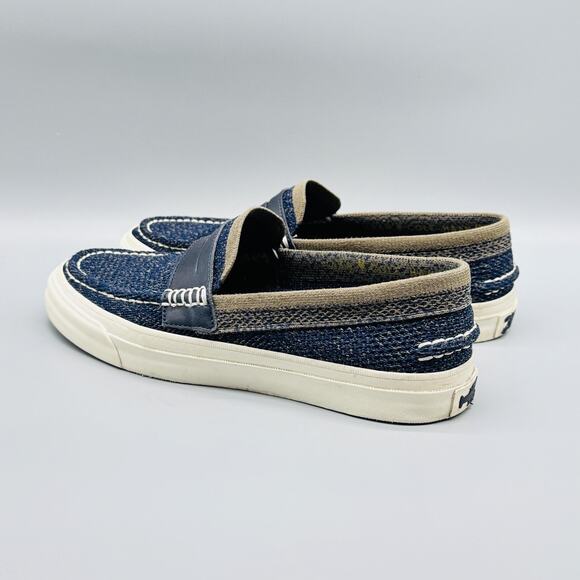 Cole Haan Shoes Men 8 Blue Knit Penny Loafer Grand OS Pinch Weekend Knit Casual - Picture 6 of 13